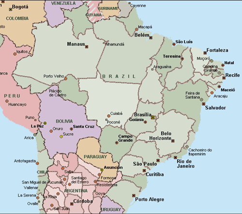 Brazilië landkaart