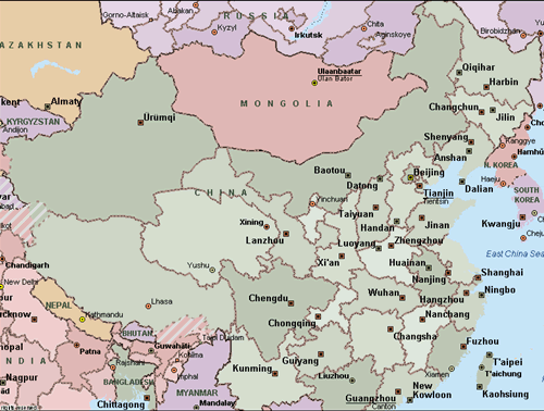 China landkaart