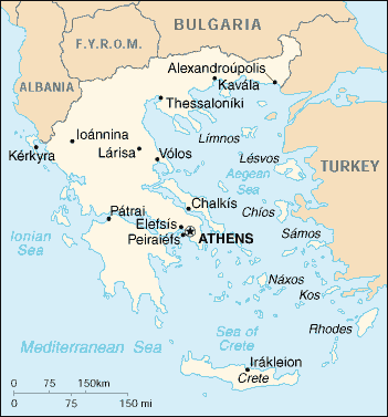 Griekenland landkaart