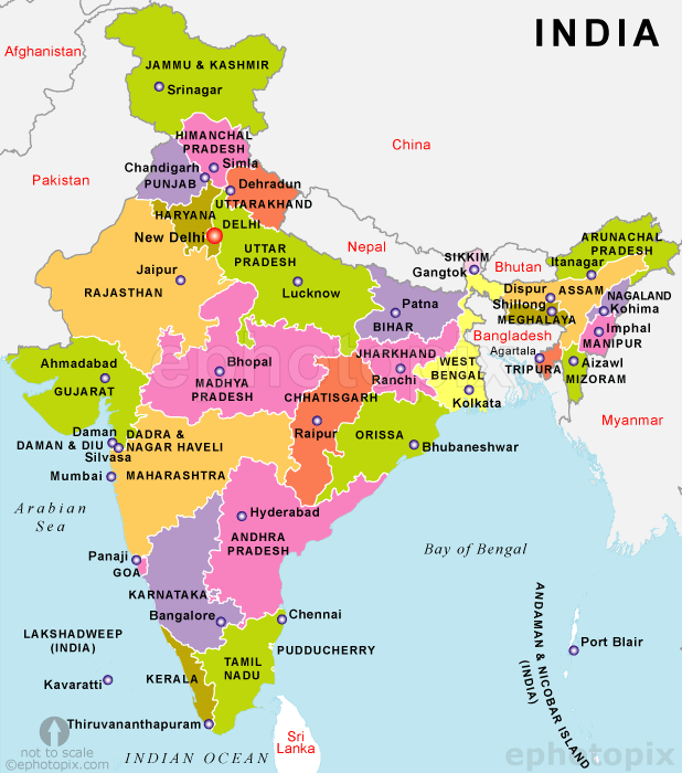 India landkaart