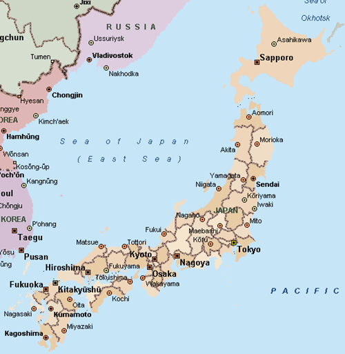 Japan landkaart